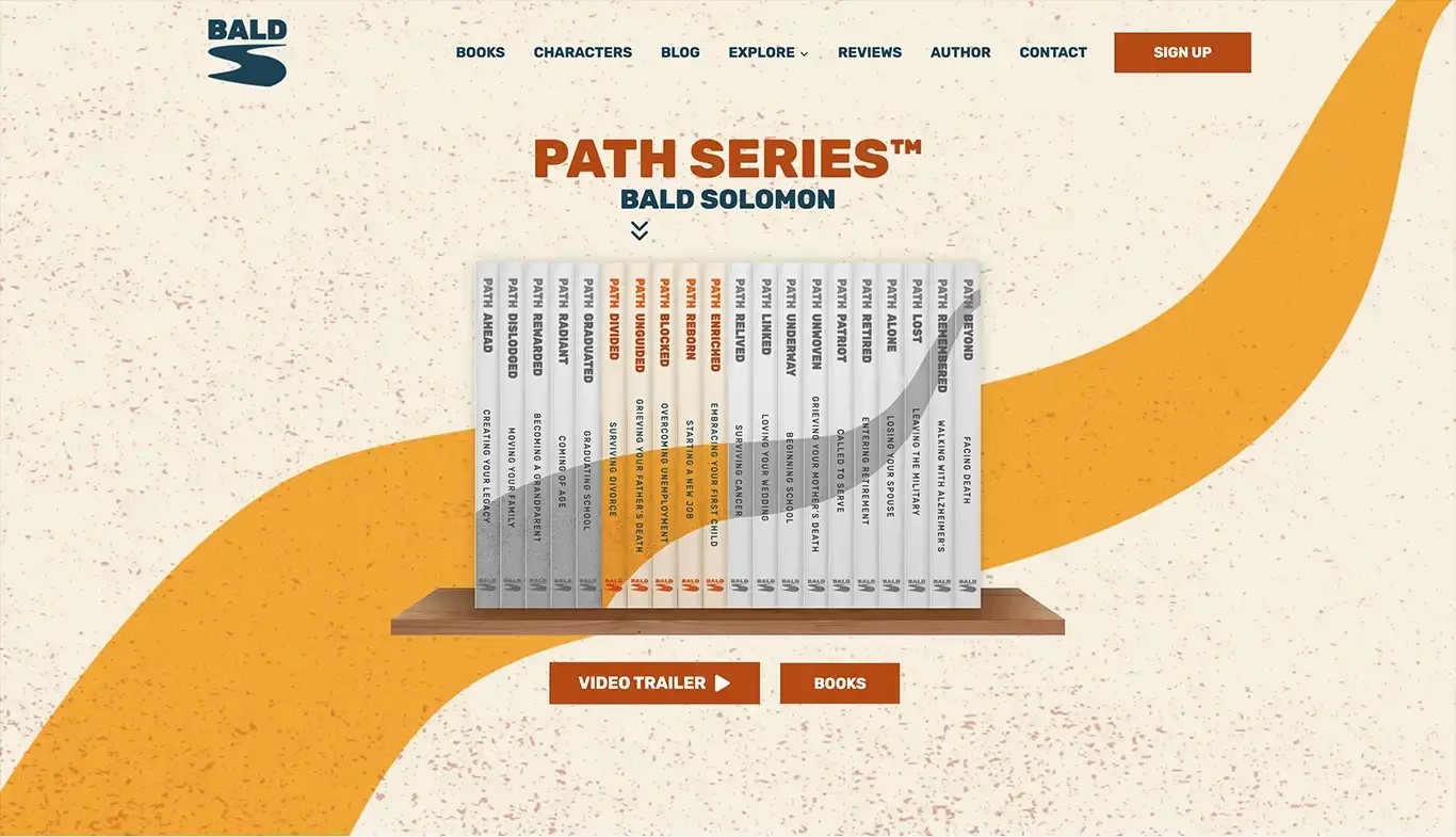 Best Author Website #7 Bald Solomon